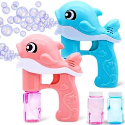 Joyin 2 Bubble Guns Kit Whale Automatic Bubble Maker Blower Machine with 2 Bubble Solutions for Kids, Bubble Blower for Bubbleâ¦